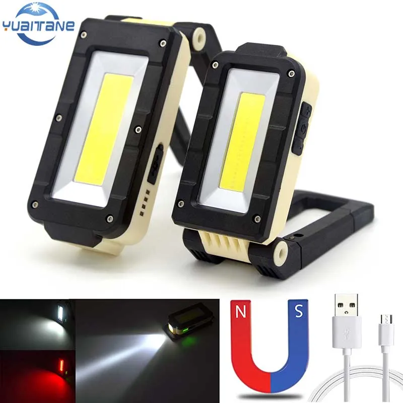 

20W Portable 4Modes Flashlight LED Torch USB Rechargeable LED Work Light Magnetic Lanterna Hanging Hook Lamp For Outdoor Camping