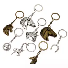 Mode Schlüssel Kette Einhorn Pferd Hufeisen Auto Keychain Handmade Schmuck Schlüssel Ketten Tasche Charme Schlüsselring Geschenk Für Mädchen(China)