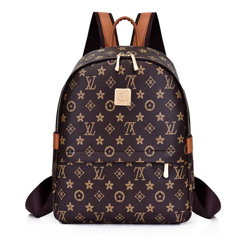 

New Arrival Female Schoolbags Wider Strap Teenage Girl Travel Shoulder Bags Mochila Feminina Women Pu Leather Retro Backpack