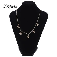 Simple Star Shape Choker Necklaces For Women Metal Stars Pendant Fashion Jewlery Necklace