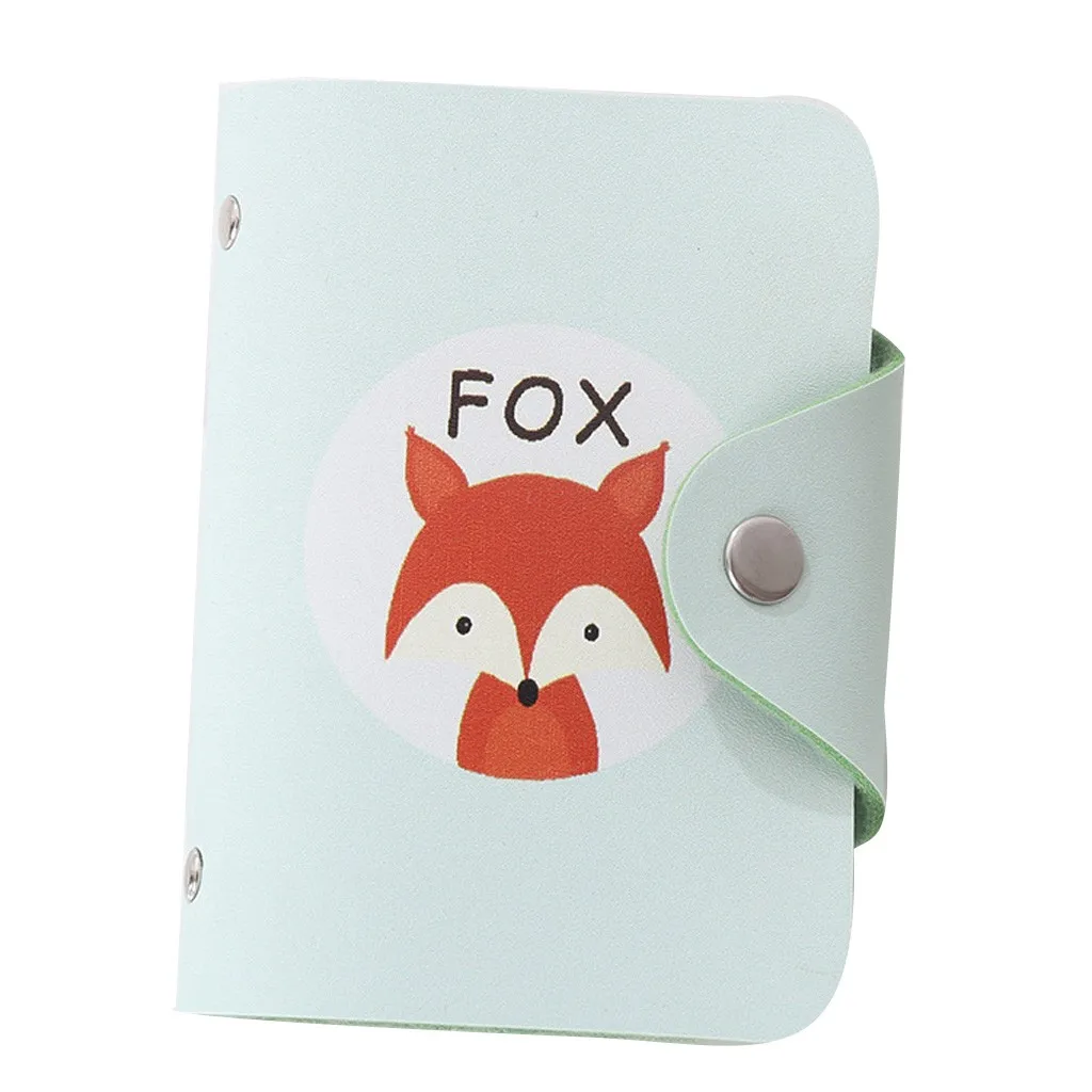 

Masion Fabre Cute Cartoon Animal Prints Leather Business Card Holder Unisex Ladies Bank Credit Card Case ID Wallet For Women
