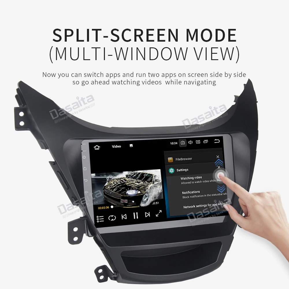 Cheap Dasaita Android 9.0 Car Multimedia for Hyundai Elantra I35 Avante Radio 2010 2011 2012 2013 NO DVD 9" Touch Screen 4*50W Stereo 3