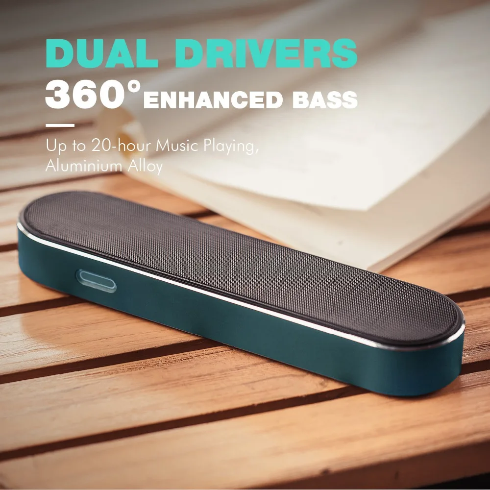 HAVIT 2000mAh 10W Bluetooth Speaker Stereo Super Bass Wireless Speaker AUX Portable Sound Box for iPhone
