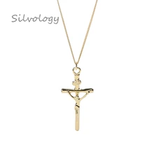 Silvology 925 Sterling Silver Creative Cross Pendant Necklace Gold Female Christian Elegant Necklace Festival Fine Jewelry Gift stylish christian cross w eye style decoration pendant necklace silver