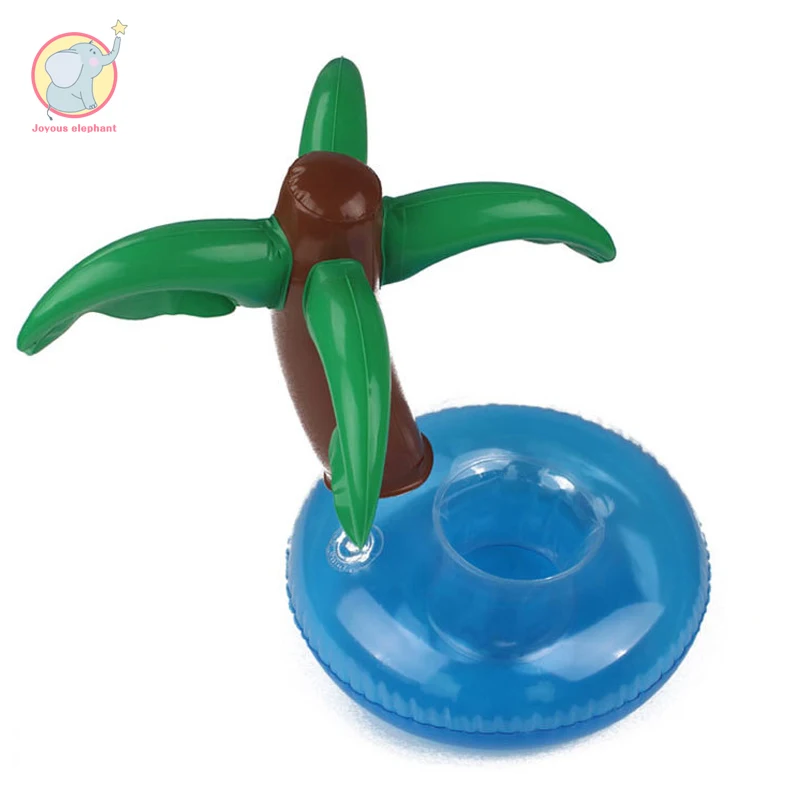 

3 pieces Inflatable Inflatable coconut tree mats cup drink holder pool Float water toys for child adult beach party supplies