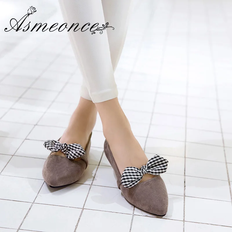 plaid pointed toe flats