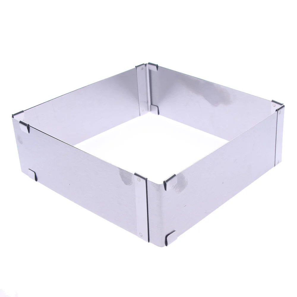 New Stainless Steel Square Retractable Adjustable Mousse Cake Ring Mold