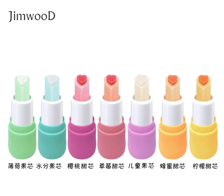 

Kawaii cute Q inner core Makeup Lip Balm Moisturizing macaron Natural Plant Sphere lip gloss Lipstick lip smacker