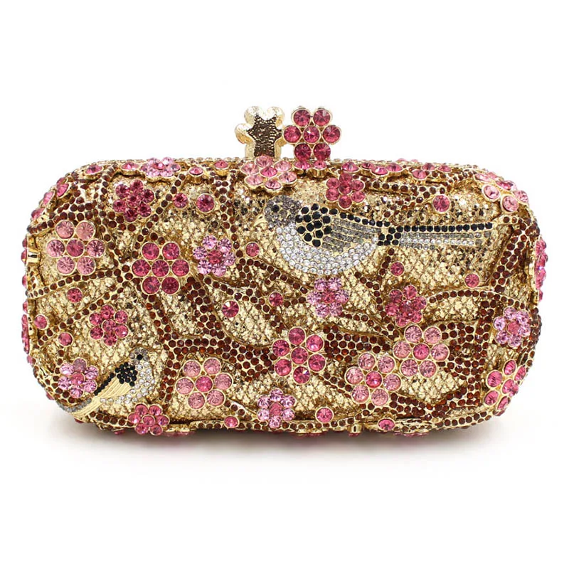 Women Luxury Rhinestone Clutch Evening Handbag Ladies Crystal Wedding