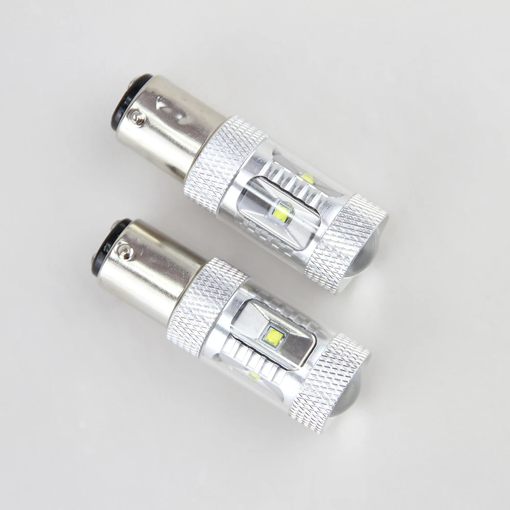 2x30 Вт S25 1157 Bay15D Cree чиповый светодиод лампа накаливания P21/5 W Автомобильные обратные запасные сигнальная лампочка поворота парковочный сигнал свет DC12V~ 24 V