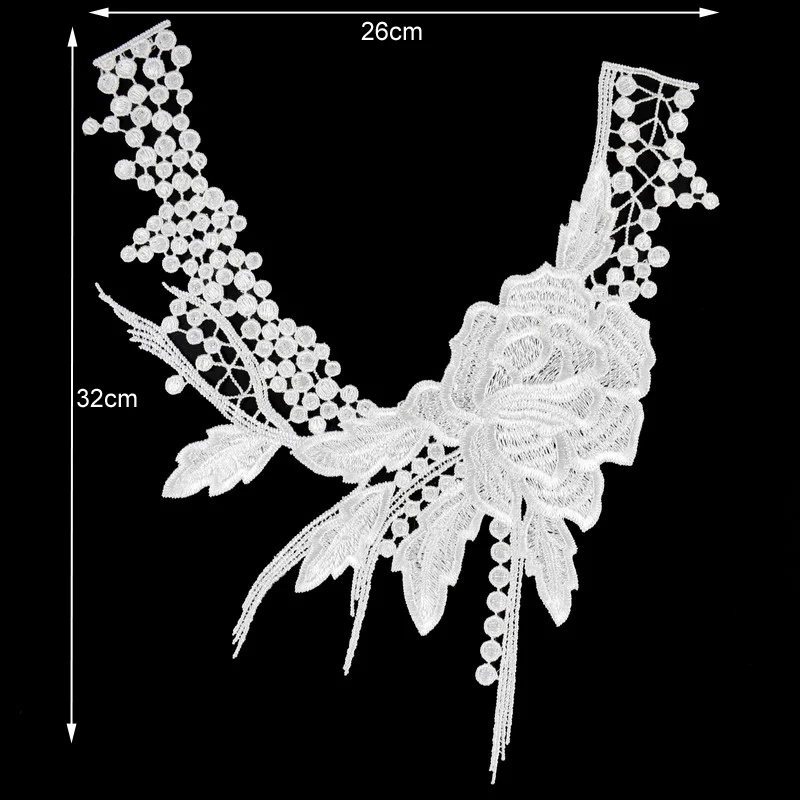 Винтажный цветочный кружевной воротник тканевый отделка DIY вышивка кружевная ткань декольте Аппликация шитье ремесло планки воротники подарки ремесло