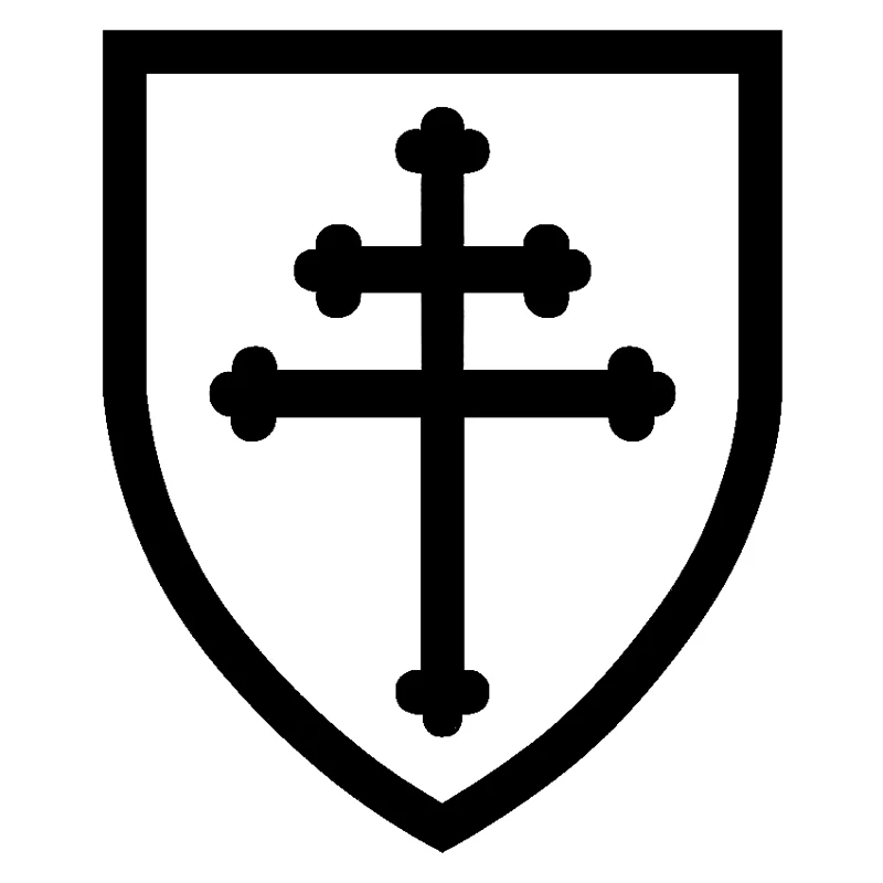 12.5 cm * 15.6 cm Croce Di Lorena Creativo Adesivi In