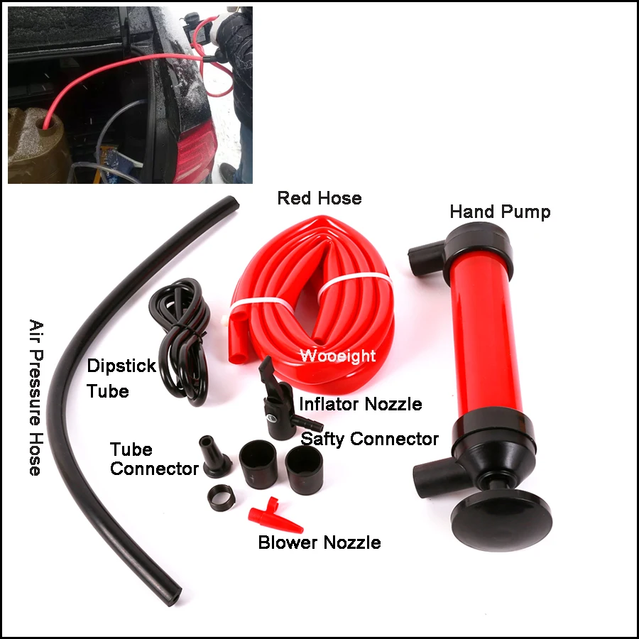 

Multi-Purpose Portable Manual Oil Pump Hand Siphon Tube Car Hose Kit Tools Liquid Gas Transfer Sucker Suction Inflatable Pump