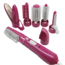 Профессиональный фен для волос, расческа 7 в 1, многофункциональные инструменты для легкой укладки, набор, фен-выпрямитель для завивки, палочка 2090