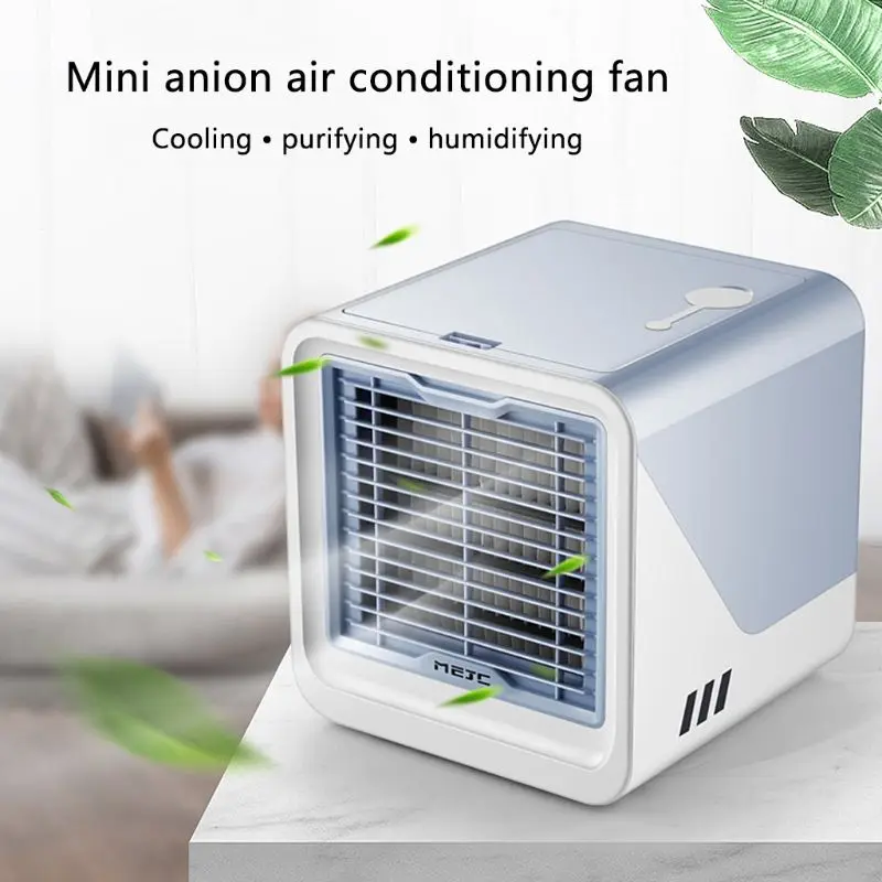 

New USB Personal 7 Colors LED Lights Air Conditioner Portable Air Cooler USB Space Air Conditioner Fan Evapolar Humidifier Offic