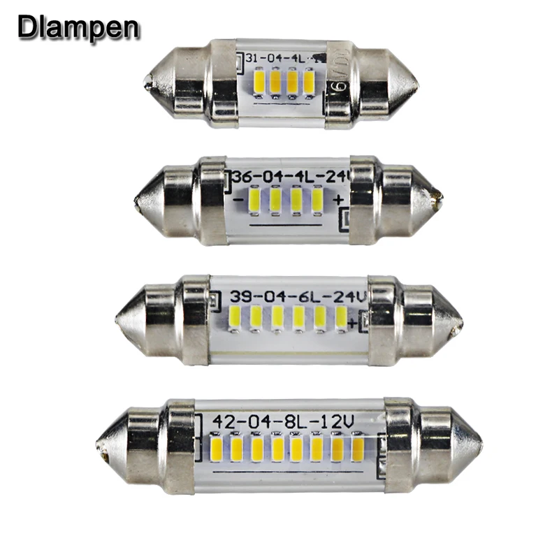 

led car light car interior dome festoon canbus 31mm 36mm 39mm 42mm glass cover bulb lights C5W C10W 6 12 24 v volt Reading lamp