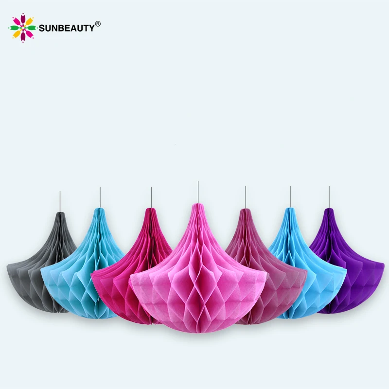1pc Honeycomb Bauble Balls Tissue Paper Hanging Decorations
