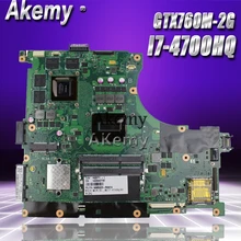 Akemy N56JR материнская плата для ноутбука ASUS N56JR N56JK N56J N56 тест оригинальной материнской платы I7-4700HQ GTX760M-2G