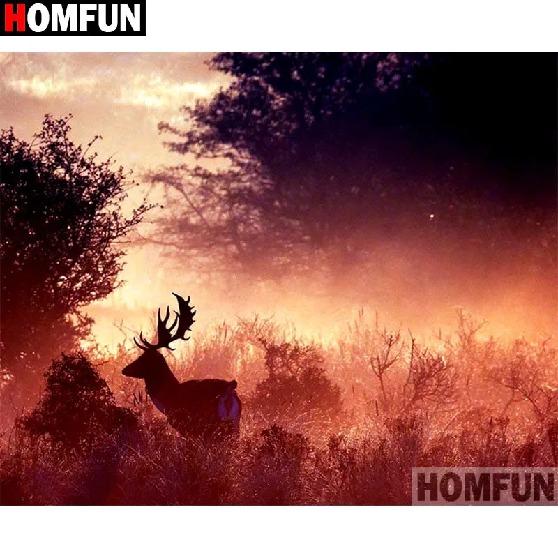 Алмазная живопись HOMFUN A17415 полноразмерная/круглая картина сделай сам с