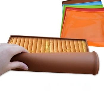 

1pc Non-stick Silicone Oven Mat Functional Baking Macaron Cake Pad Cake Roll Mat Baking Mat Swiss Roll Pad Bakeware Baking Tools