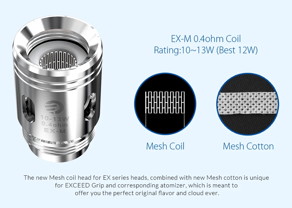 5/10/15 Joyetech EX-M 0.4ohm сетки Головка Катушки сменный картридж для Joyetech превышать сцепление kit электронная сигарета