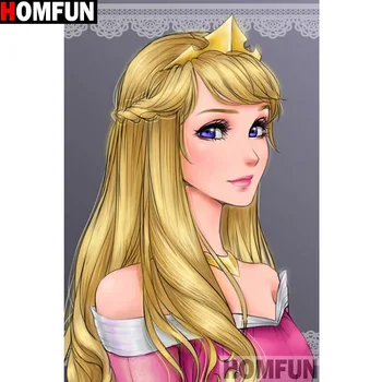 

HOMFUN Full Square/Round Drill 5D DIY Diamond Painting "Cartoon beauty" Embroidery Cross Stitch 5D Home Decor Gift A12951
