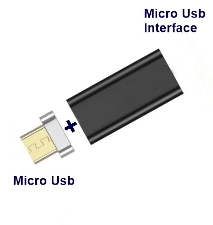 Tongdaytech Магнитный адаптер Mirco USB разъем для Iphone Micro USB-Type C зарядное устройство адаптер для samsung Xiaomi huawei - Цвет: Black For Micro usb