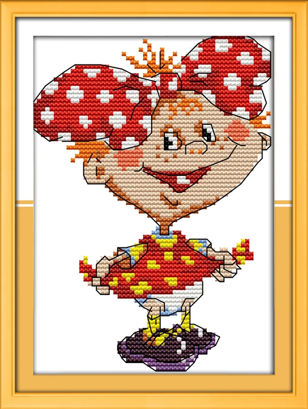 

A pretty girl , counted printed on fabric DMC 14CT 11CT Cross Stitch kits,embroidery needlework Sets, Home Decor