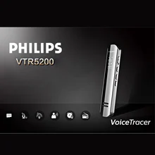 PHILIPS VTR5200 Скрытая 8 ГБ Цифровой диктофон USB MP3 плеер Профессиональный диктофон ручка диктофоны мини маленький аудио