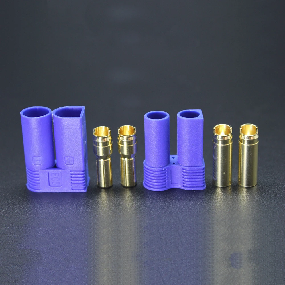 

SD 10Pair EC3 EC5 EC8 Car model plug Banana Plug Female Male Bullet Gold Connector For RC ESC LIPO Battery Aviation model 3.5mm