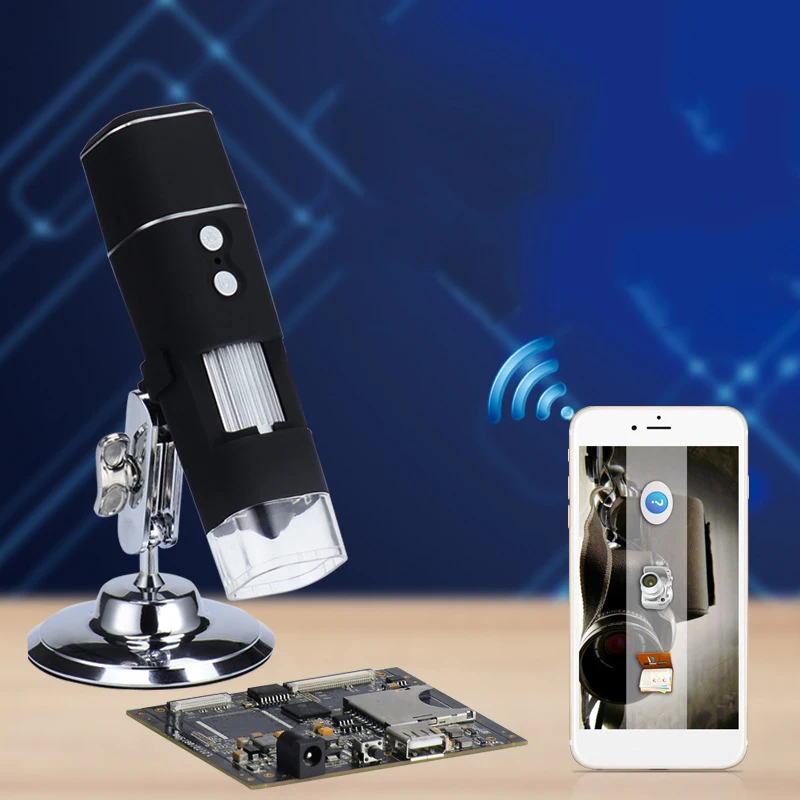 

DC 5V 1A Digital Microscope Wireless Replacement 1000X For Android USB Electron Adjustable 8 LED 2G+IR Durable