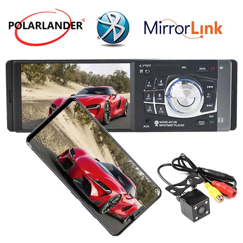 

4.1 Inch HD TFT Screen Car Radio Stereo Bluetooth 1 din Support Rear Camera SD/USB MP4/MP5 Player Mirror Link Only For Android