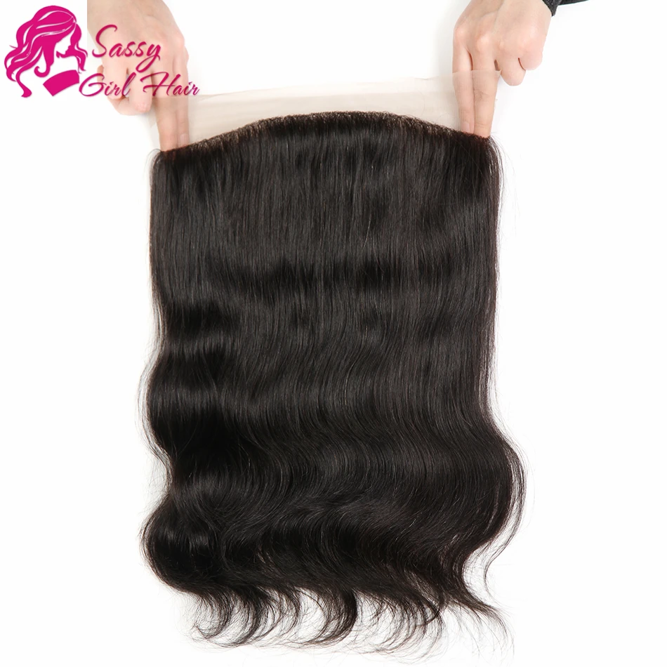 

Malaysian Virgin Human Hair 360 Degree Lace Frontal Closures With Adjustable Strap 22"X4"X2" Pre Plucked Lace Frontals Body Wave