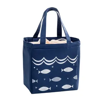 

2020 New Fashion Thermal Insulated Lunch Box Drawstring Bag Tote Cartoon Pouch Lunch Container Portable