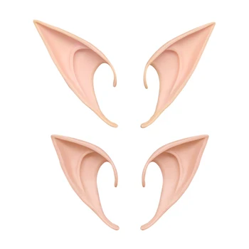 

Mysterious Angel Elf Ears Halloween LARP Party Latex Soft Pointed Light Prostheic Tips False Ears Cosplay Accessories