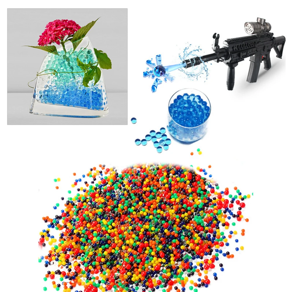 

water crystal bullet colored soft crystal water gun paintball bullet grow water beads balls water guns for children pistol game
