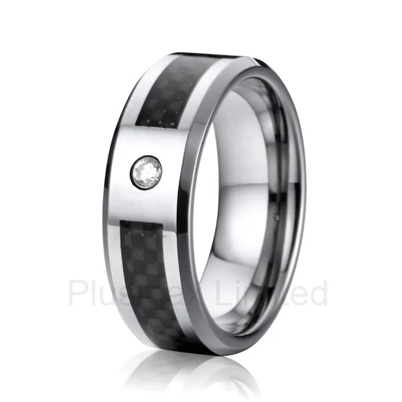 

high quality China wholesaler Buy Unique titanium band Collection men engagement wedding rings with stone
