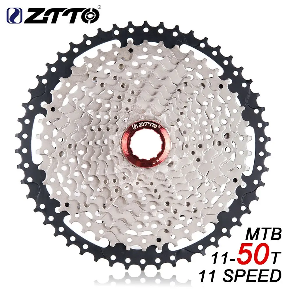 ZTTO 11s 11 Speed 11-50t Freewheel Cassette Black Silver Flywheel Wide Ratio durability for MTB Mountain Bicycle ZTTO 11s 11 Speed 11-50t Freewheel Cassette Black Silver Flywheel Wide Ratio durability for MTB Mountain Bicycle