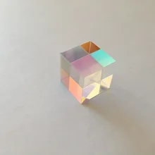 15x15mm Cube Prism Six sides Combine Cube Stained Beam Combiner Splitter Cross Dichroic Optical Glass Class Toy 1 pc 2 5 2 5 2 5cm cube defective cross dichroic prism rgb combiner splitter glass decoration