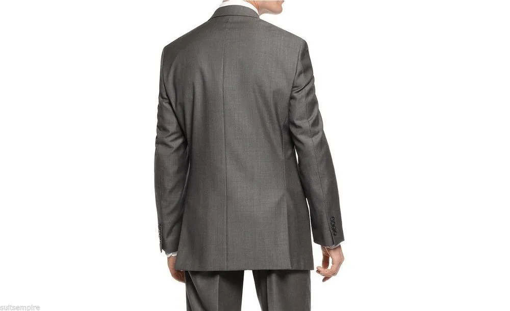 Handsome Dark Grey Groom Tuxedos Men's Wedding Best Man Prom Party Formal Business Suit 2 Buttons Groomsman Wear (Jacket+Pants)