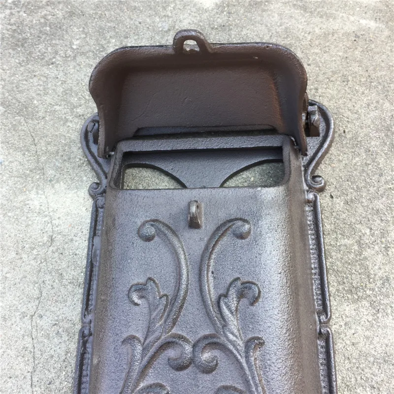 small wall mounted cast iron mailbox, metal mailbox Gardon Decor Free Shipping wrought iron letter box 20.5*37cm
