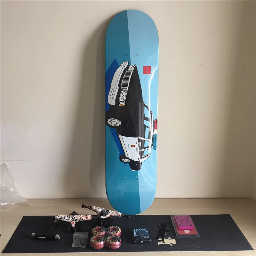 Complete Skateboard Set With All Parts Wheels Deck Griptape Bearings