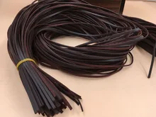 Free Shipping Jewelry DIY Brown 3mm x1mm Faux Suede Cord Lace Leather Flat 20 Meters Lot