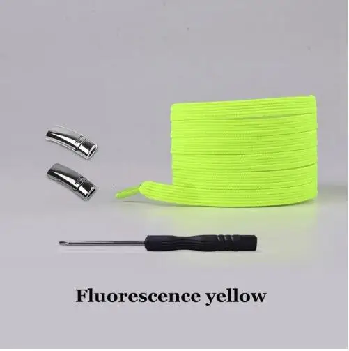 Обновленная версия; эластичные шнурки с магнитным замком-один размер подходит для всех взрослых и детей - Цвет: fluorescent yellow