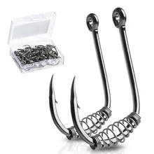 DONQL-Set de 10/20/50pcs hameçons de pêche, hameçons à la carpe, avec un seul cercle, accessoires de pêche à la mouche, matériel de pêche
