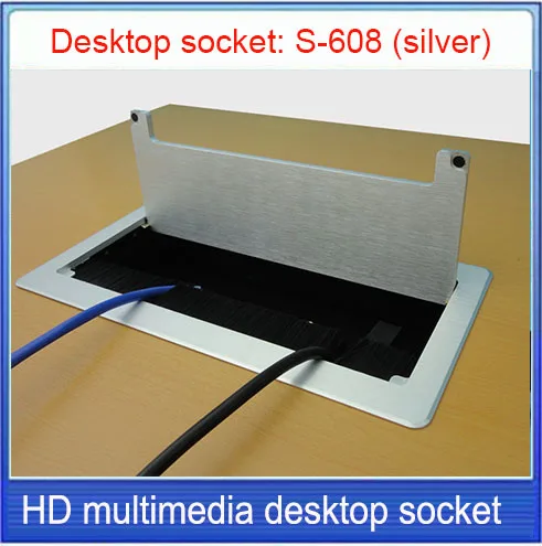 Настольная розетка/гнездо из алюминиевого сплава аудио 3 5 HDMI мультимедийная