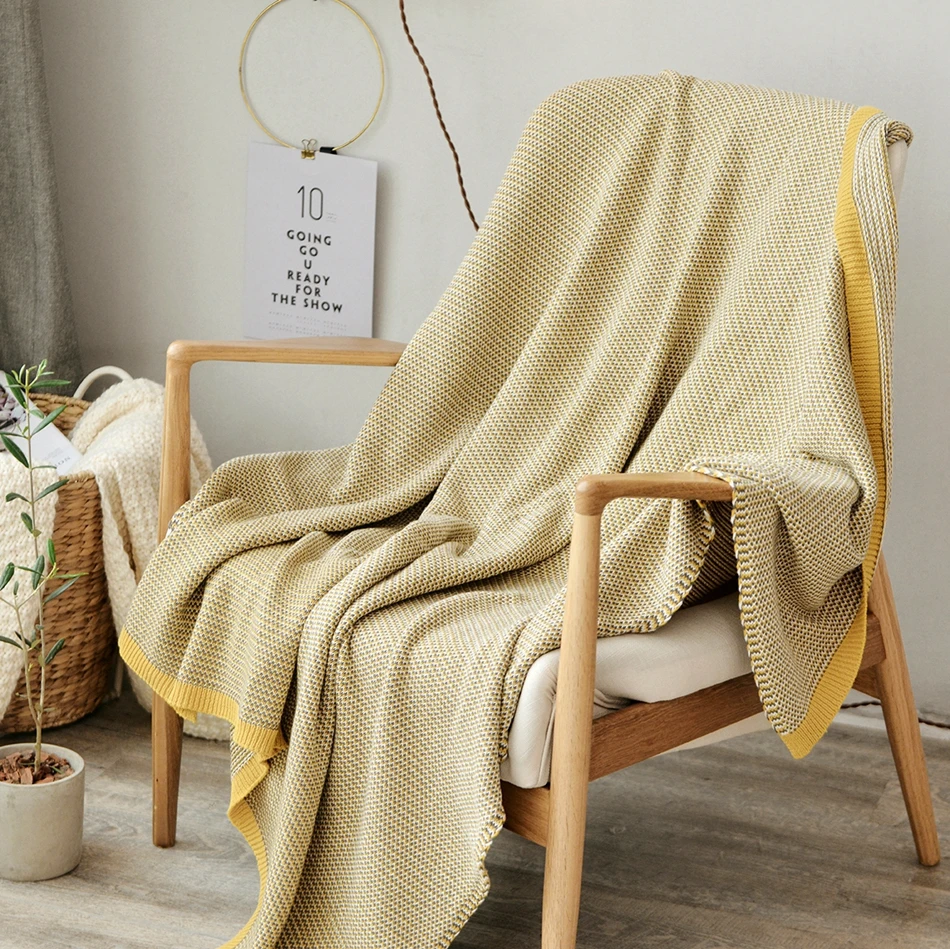 Knitted Bedspreads Super Soft Travel Blanket Airplane ...