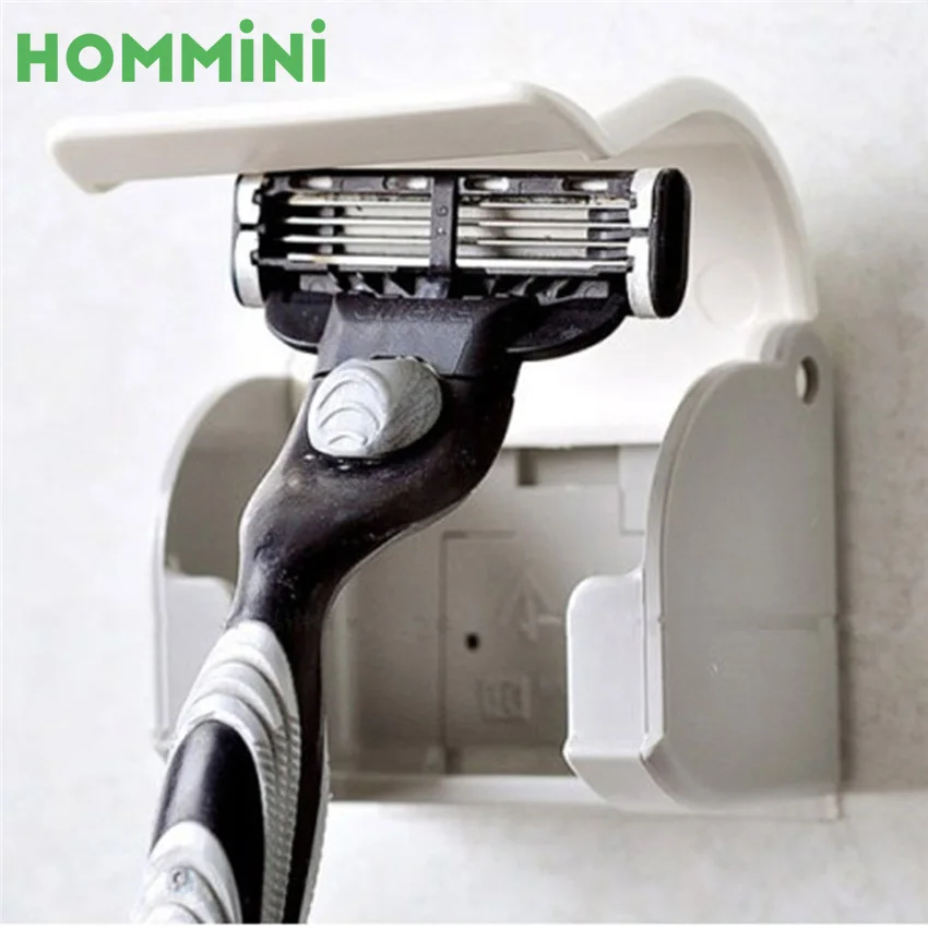 HOMMINI Shaver Suction Cup Razor Rack Bathroom Sticky Razor Holder