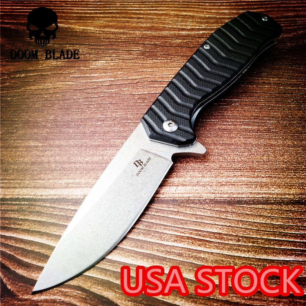 

205mm 100% D2 Blade Ball Bearing Knives G10 Handle Folding Knife Survival Camping Tool Pocket Knife Tactical Outdoor EDC Tool