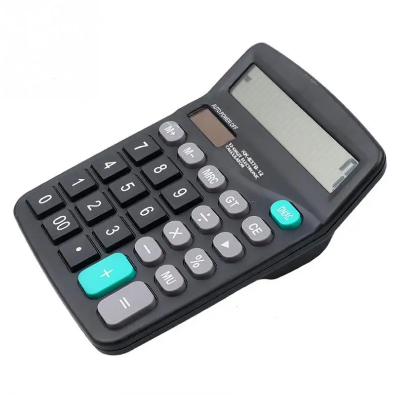 مكتب المالية حاسبة حساب التجارية أداة بطارية تعمل بالطاقة 12 أرقام الإلكترونية Calculatory حاسبة 147*118 ملليمتر